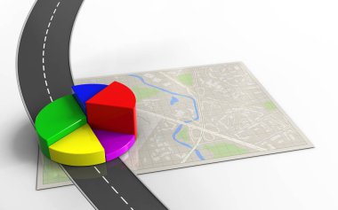 iş verileri ile parlak harita 