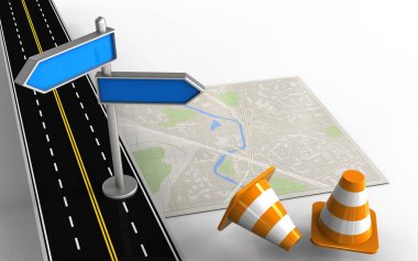  dizin ile harita ve koniler onarmak