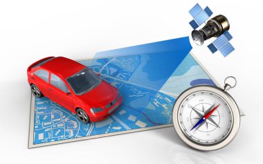 Araba ve uydu haritası