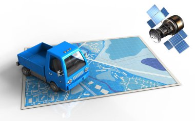 kamyon ve gps uydu ile göster