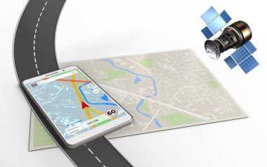 mobil navigasyon ve uydu haritası