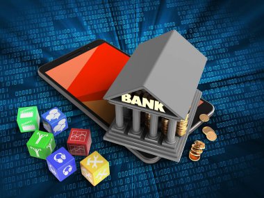 küpleri ve banka ile cep telefonu