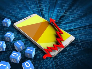 telefon ile ikili küpleri ve ok grafiği