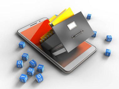 telefon ile ikili küpleri ve arşiv