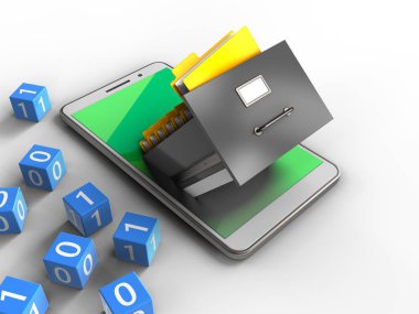 telefon ile ikili küpleri ve arşiv