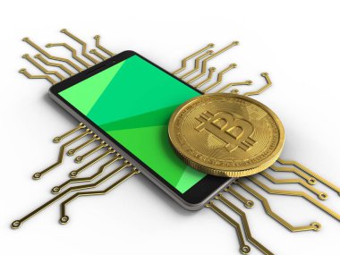 telefon ile elektronik devre ve bitcoin