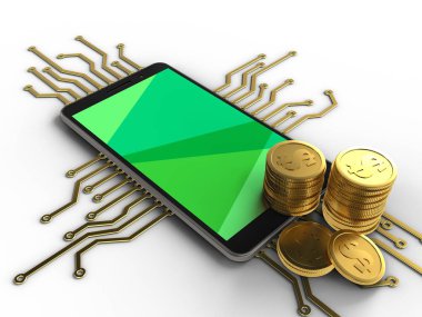 elektronik devre ve para ile telefon