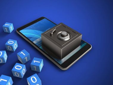 telefon ile ikili küpleri ve çelik kasa