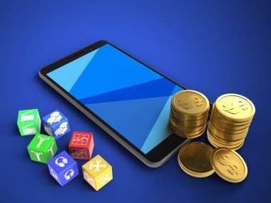 küpleri ve para ile telefon