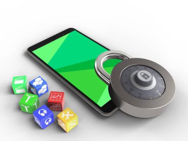 telefon ile küpleri ve kilit