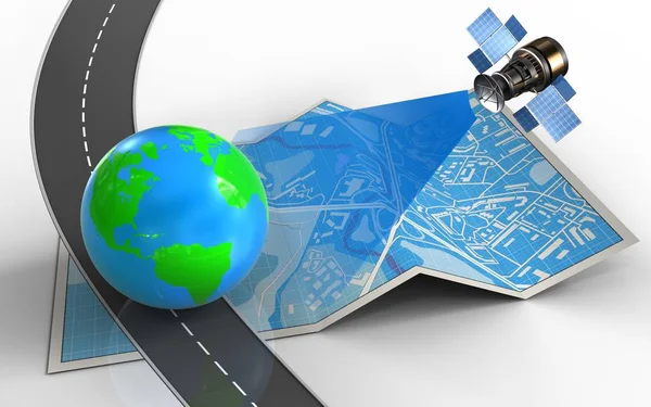 Dünya ve uydu haritası