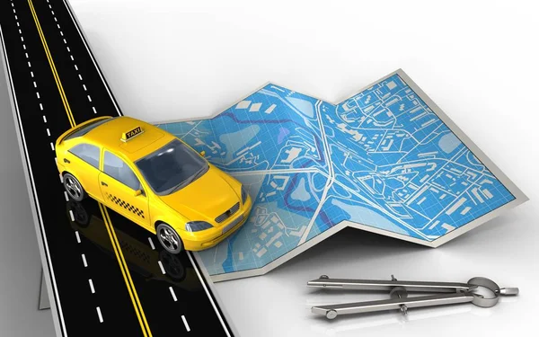 Taksi ve çember aracıyla göster