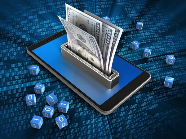 telefon ile ikili küpleri ve para