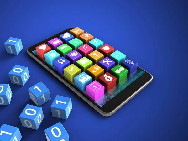 telefon ile ikili küpleri ve uygulama simgeleri 