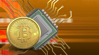 Altın Bitcoin sembolü 