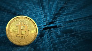 Altın Bitcoin sembolü 
