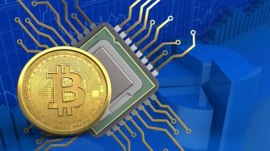 Altın Bitcoin sembolü 