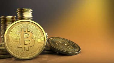 Golden coins stack
