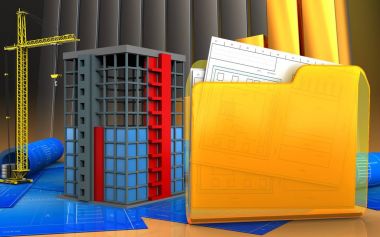 Vinçle inşa ediliyor