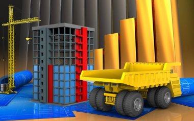 Vinçle inşa ediliyor