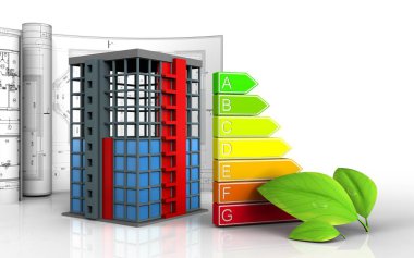 Bina inşaat çizimleri ile 