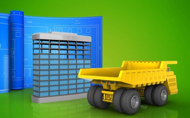 Rulo çizim ile Bina İnşaatı