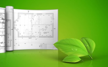 Yaprakları ile rulo çizim  