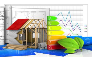 Çizimleri ile çerçeve ev