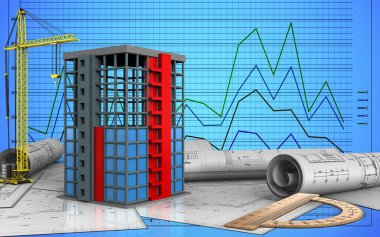 Vinçle inşa ediliyor