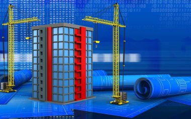 Vinç ile modern bina