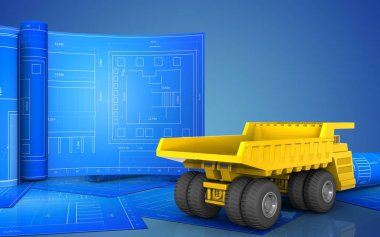 Rulo çizim ile ağır kamyon 