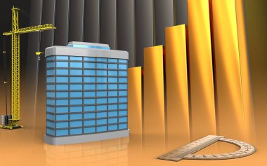 Vinç ile modern bina