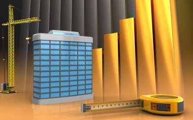 Vinç ile modern bina