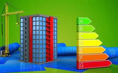 Vinç ile modern bina