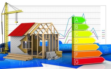 Çerçeve ev vinç ile 