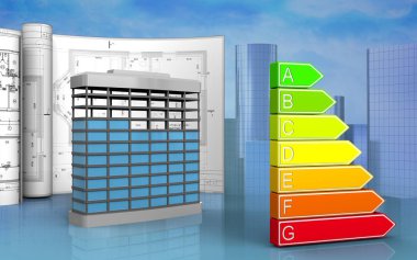 Bina inşaat çizimleri ile 