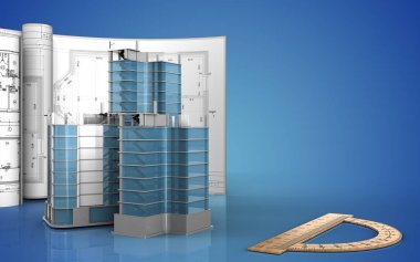 Şehir çeyrek inşaat çizimleri ile