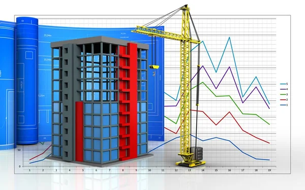 3D almacenista control de palets en el almacén — Fotos de Stock © real