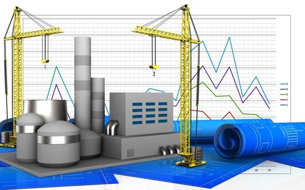 Vinç ile modern fabrikası 