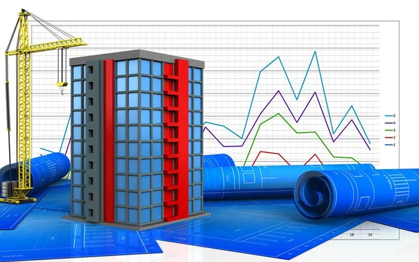 Vinç ile modern bina