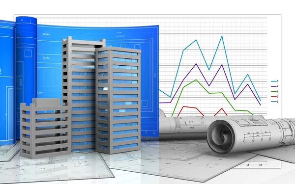 Városi épületek építése — Stock Fotó