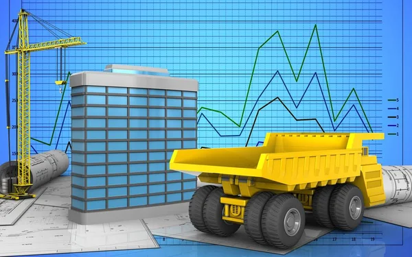 Vinç ile modern bina