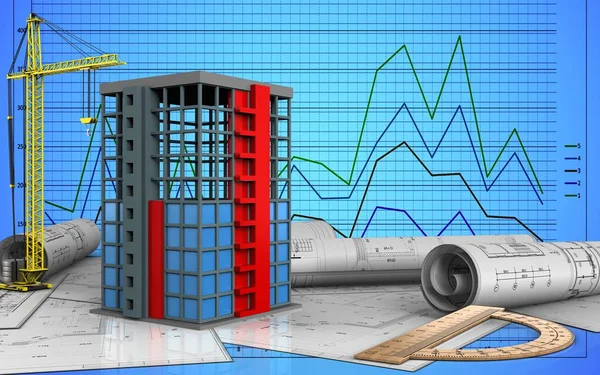 Vinçle inşa ediliyor