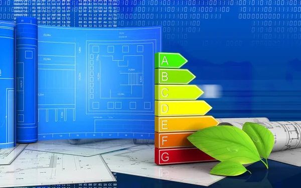 Konstruktion ritning rulle — Stockfoto