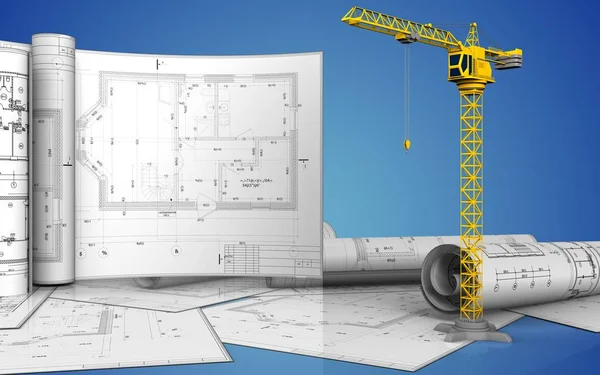 İnşaat Vinci çizimleri ile 