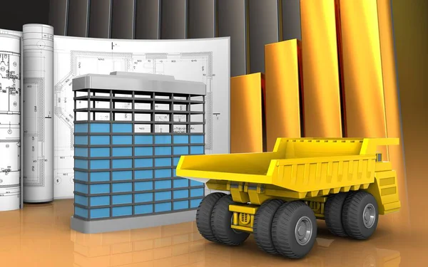 Bina inşaat çizimleri ile 