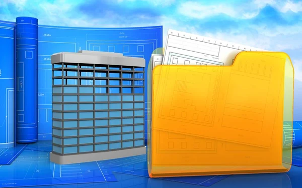 Rulo çizim ile Bina İnşaatı