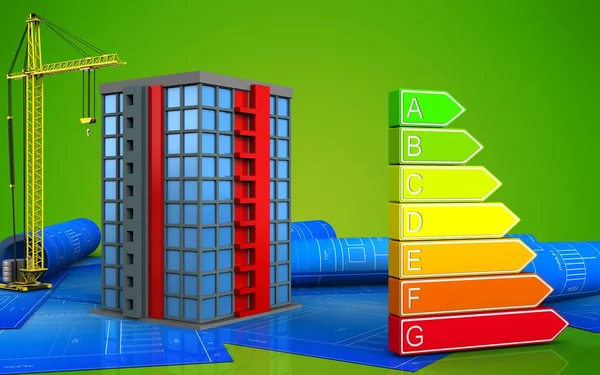 Vinç ile modern bina