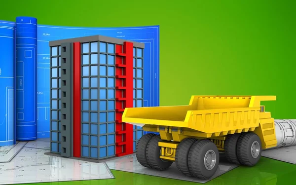 Rulo çizim ile bina