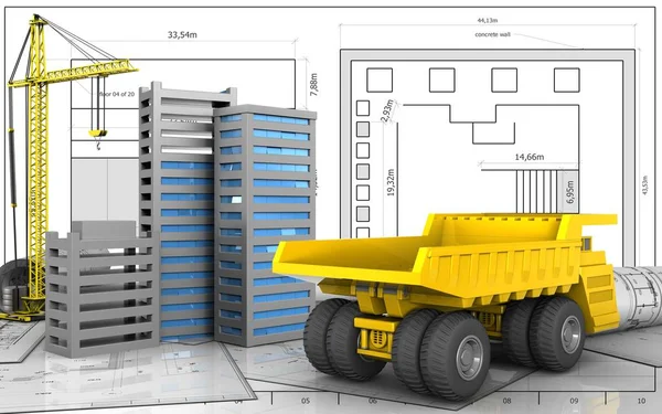 Şehir binalar inşaat